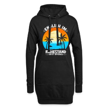 Endlich Im Ruhestand Jetzt Offiziell Rente Opa Oma - Hoodie-Kleid - Schwarz - Vorne