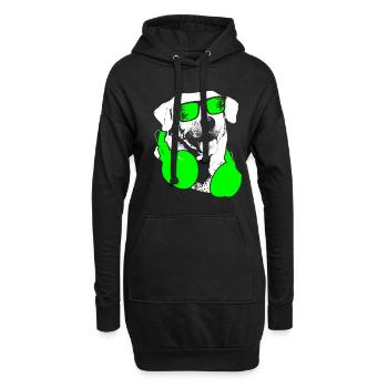 Labrador Hundeliebe Hundefans Kopfhörer Hund Labra - Hoodie-Kleid - Schwarz - Vorne