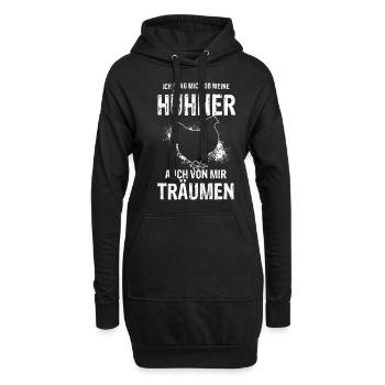 Hühner Landwirt Traktor Agrar Landwirtschaft Spruc - Hoodie-Kleid - Schwarz - Vorne