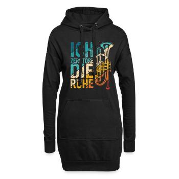 Trompete Liebhaber Orchester Keine Ruhe Geschenk M - Hoodie-Kleid - Schwarz - Vorne