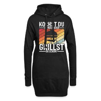 Grillen Besser Als Kochen Fleisch Liebe Grill Lieb - Hoodie-Kleid - Schwarz - Vorne