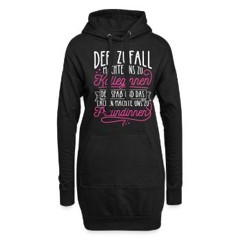 Der Zufall machte KOLLEGINNEN- Spaß machte FREUNDI - Hoodie-Kleid - Schwarz - Vorne