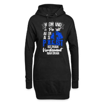 Polizeibeamte Freund & Helfer Polizei Geschenk Pol - Hoodie-Kleid - Schwarz - Vorne