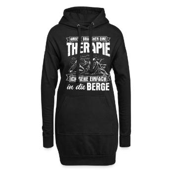 Andere Brauchen Eine Therapie Ich Geh Einfach In D - Hoodie-Kleid - Schwarz - Vorne