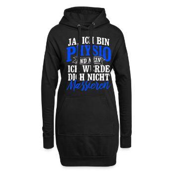 Ja Ich Bin Physio Und Nein Ich Werde Dich Nicht Ma - Hoodie-Kleid - Schwarz - Vorne