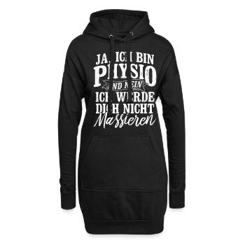Ja Ich Bin Physio Und Nein Ich Werde Dich Nicht Ma - Hoodie-Kleid - Schwarz - Vorne
