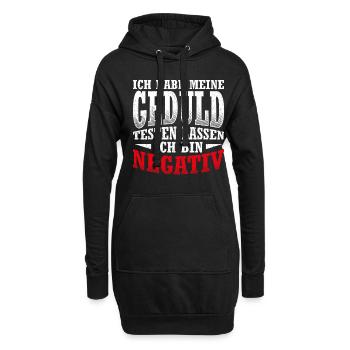 Ungeduldig Sarkasmus Keine Geduld Geschenk Ungedul - Hoodie-Kleid - Schwarz - Vorne
