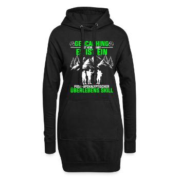 Geocaching Ist Kein Hobby - GPS Cache Spruch Geoca - Hoodie-Kleid - Schwarz - Vorne