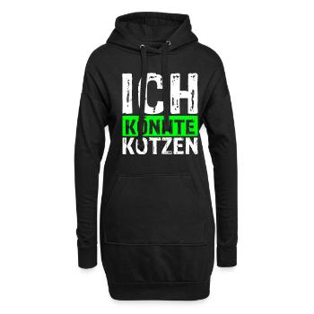 Ich Könnte Kotzen - Anti Montag Party Geschenk Chi - Hoodie-Kleid - Schwarz - Vorne
