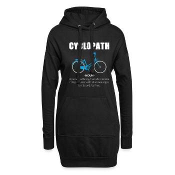 Cyclist Gift Cyclopath Bike Cyclist - Hoodie Dress - black - Front