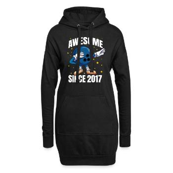 Génial depuis 2017 - 6ème anniversaire de bowling - Sweat-shirt à capuche long Femme - noir - Devant
