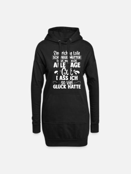 Schwiegermutter Mama Heldin Ehefrau Spruch Mutter - Hoodie-Kleid - Schwarz