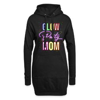 Glow Party Mom Happy Birthday Mom Outfit Gift Part - Hoodie-Kleid - Schwarz - Vorne