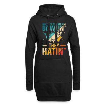 They see me Bowlin' They Hatin' Best Sport Bowling - Hoodie-Kleid - Schwarz - Vorne