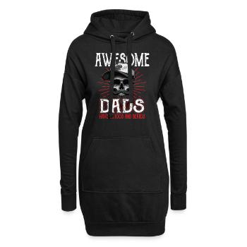 Awesome Dads have Tattoos Beards Vater Tattoo Bart - Hoodie-Kleid - Schwarz - Vorne