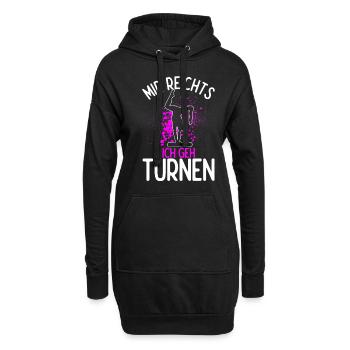 Mir Reichts Ich Geh Turnen Handstand Trainer Turn - Hoodie-Kleid - Schwarz - Vorne