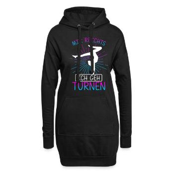 Mir Reichts Ich Geh Turnen Handstand Trainer Turn - Hoodie-Kleid - Schwarz - Vorne