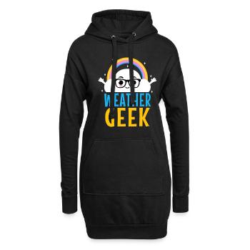 Weather Geek - Hoodie-Kleid - Schwarz - Vorne