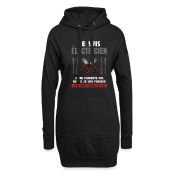 Électricien Dire Drôle De Technicien Électronique - Sweat-shirt à capuche long Femme - noir - Devant