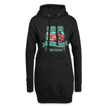 Warning its a circus here today - Hoodie-Kleid - Schwarz - Vorne