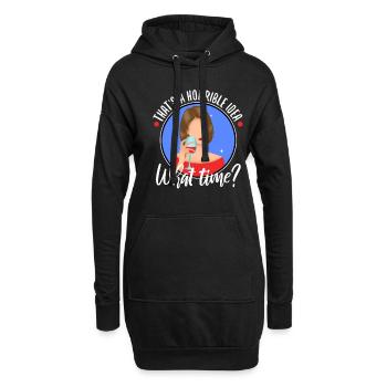 That's a horrible idea what time - Hoodie-Kleid - Schwarz - Vorne