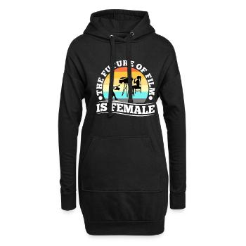 The Future Of Film Is Female - Hoodie Dress - black - Front