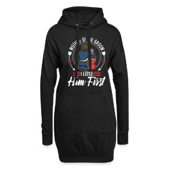Mother of the groom i loved him first - Hoodie-Kleid - Schwarz - Vorne