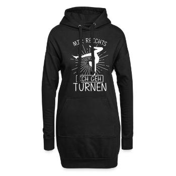 Turnen Gymnsatik Handstand Trainer Sportverein Tur - Hoodie-Kleid - Schwarz - Vorne