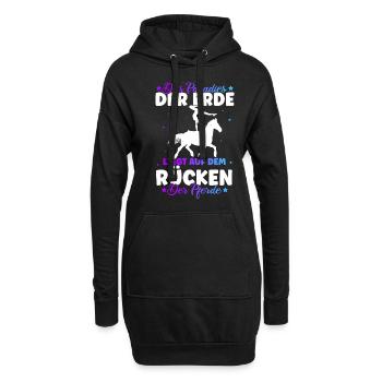 Reiten Pferd Spruch Reiter Reiterhof Reitverein Re - Hoodie-Kleid - Schwarz - Vorne