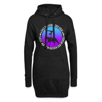 Reiten Pferd Spruch Reiterin Reiterhof Reitverein - Hoodie-Kleid - Schwarz - Vorne