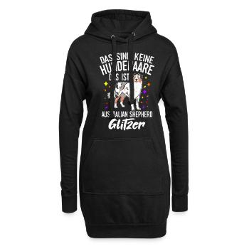 Das Sind Keine Hunde Haare Das Australian Shepherd - Hoodie-Kleid - Schwarz - Vorne