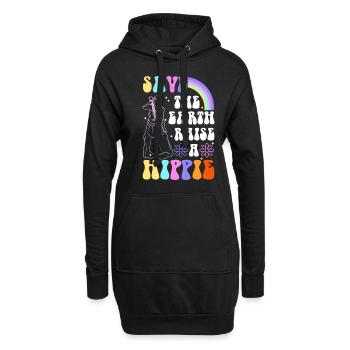Save The Earth Raise A Hippie - Hoodie-Kleid - Schwarz - Vorne