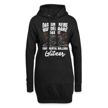 Das Sind Keine Hunde Haare Ist Continental Bulldog - Hoodie-Kleid - Schwarz - Vorne