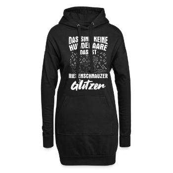 Das Sind Keine Hunde Haare Das Ist Riesenschnauzer - Hoodie-Kleid - Schwarz - Vorne