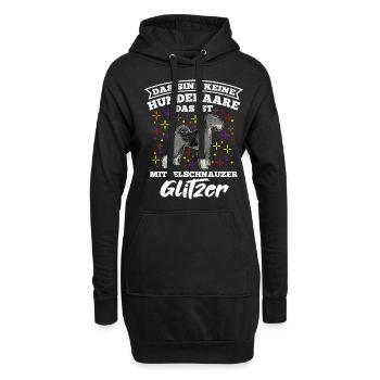 Mittelschnauzer Gassi Hundefan Hundebesitzer Hunde - Hoodie-Kleid - Schwarz - Vorne
