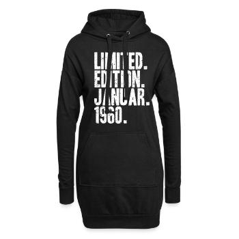 Limited Edition Januar 1960 Geburtsjahr Geschenk 1 - Hoodie-Kleid - Schwarz - Vorne