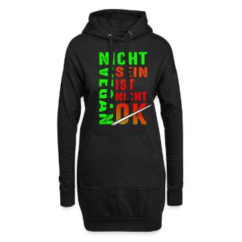 Nicht Vegan Sein Ist Nicht Okey Kein Fleisch Veget - Hoodie-Kleid - Schwarz - Vorne