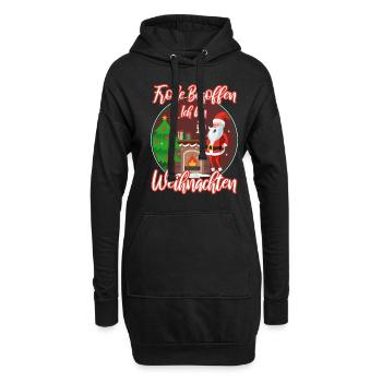 Frohe besoffen ich bin Weihnachten - Hoodie-Kleid - Schwarz - Vorne