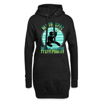 Blutgruppe Pfeffi Positiv - Hoodie-Kleid - Schwarz - Vorne