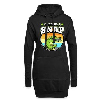 Careful i snap alligator - Hoodie-Kleid - Schwarz - Vorne
