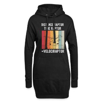 Distance Raptor Time Raptor Velociraptor Dinosauri - Hoodie-Kleid - Schwarz - Vorne