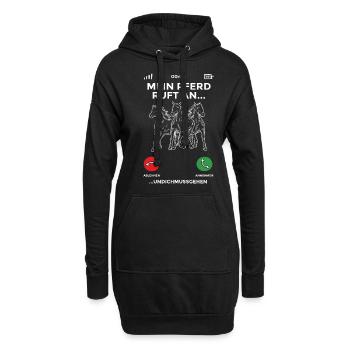 Pferd Reiterin Reiter Pferdefan Pony Voltigieren P - Hoodie-Kleid - Schwarz - Vorne