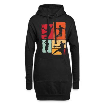 Handball Sport Coach Turnier Ball Vintage Handball - Hoodie-Kleid - Schwarz - Vorne
