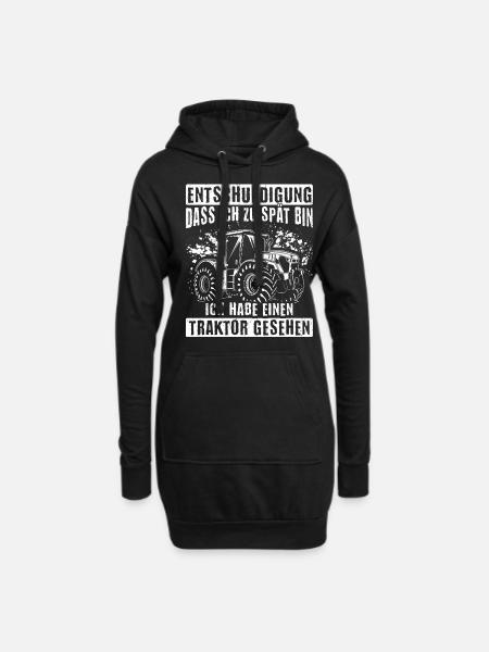 Landwirt Traktor Trecker Bester Job Natur Geschenk - Hoodie-Kleid - Schwarz