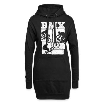 BMX Farbe Fahrrad Fans Rad Biker BMX Fahradfahrer - Hoodie-Kleid - Schwarz - Vorne