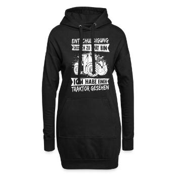Landwirt Traktor Trecker Bester Job Natur Spruch B - Hoodie-Kleid - Schwarz - Vorne