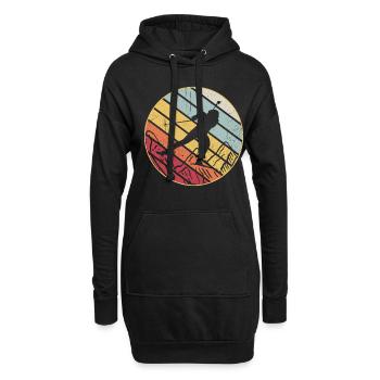 Biathlon Vintage Sports Fan Neige Biathlète Hiver S - Sweat-shirt à capuche long Femme - noir - Devant