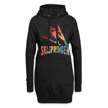 Saut à ski Vol à ski Vacances à ski Sports d’hiver Ski S - Sweat-shirt à capuche long Femme - noir - Devant