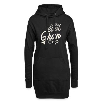 Ich bin die coole Oma - Muttertag - Hoodie-Kleid - Schwarz - Vorne