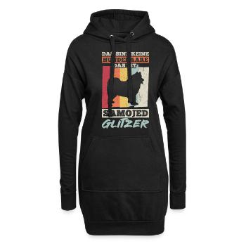 Samoyède marchant chien propriétaire chien cadeau H - Sweat-shirt à capuche long Femme - noir - Devant